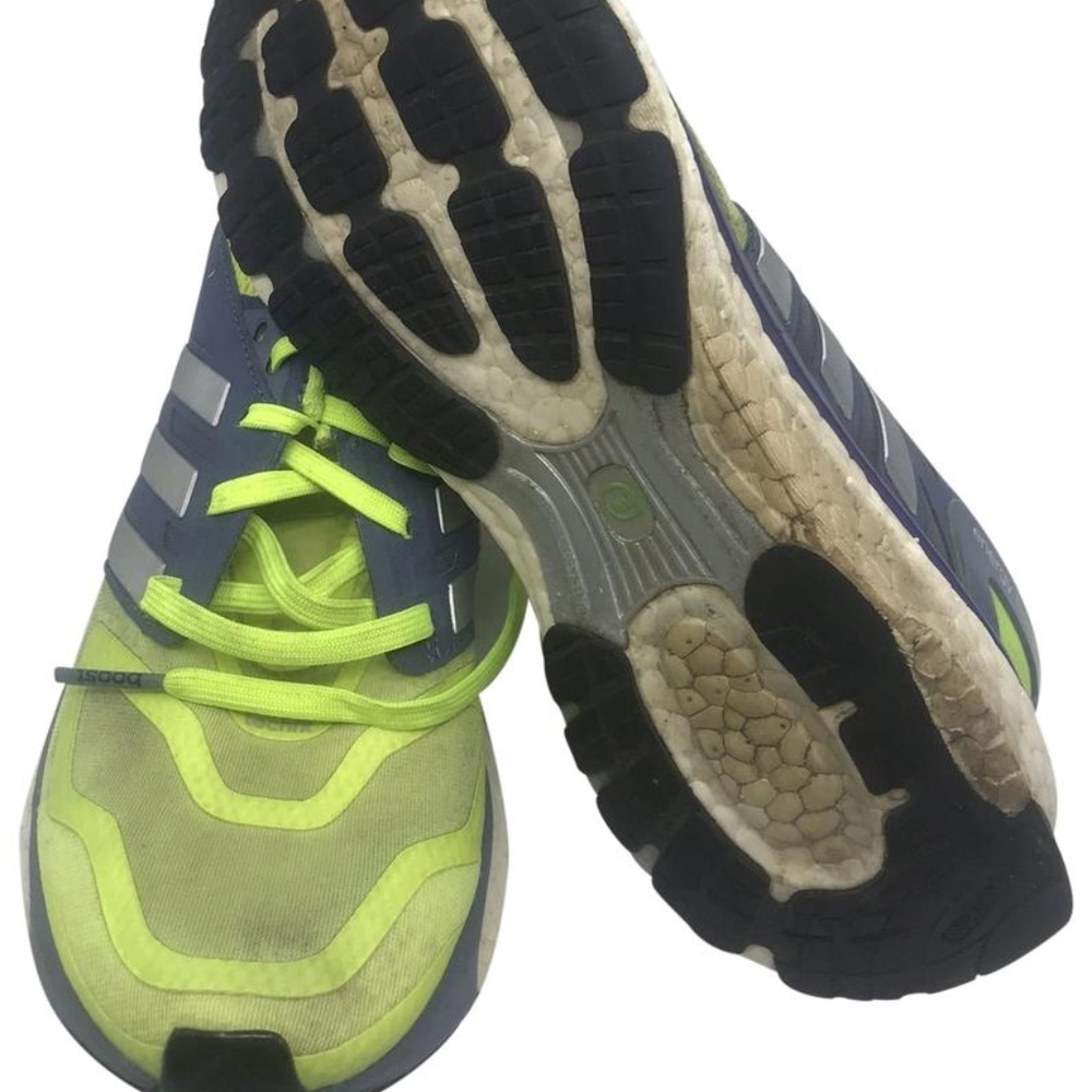 Adidas Boost Lime Green and Gray Sneakers Size 6.5